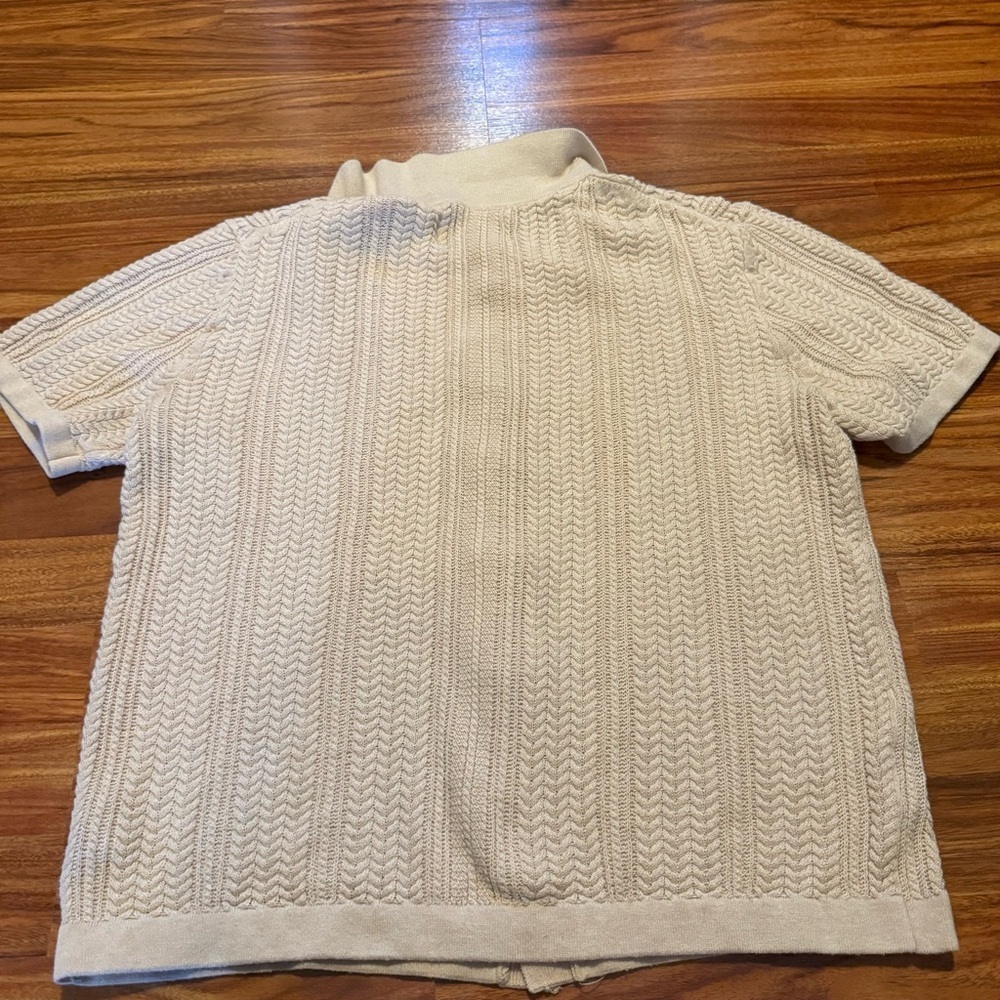PacSun Women’s Open-Knit Button Front Sweater Top – Size Small – Cream/Beige - Picture 6 of 6